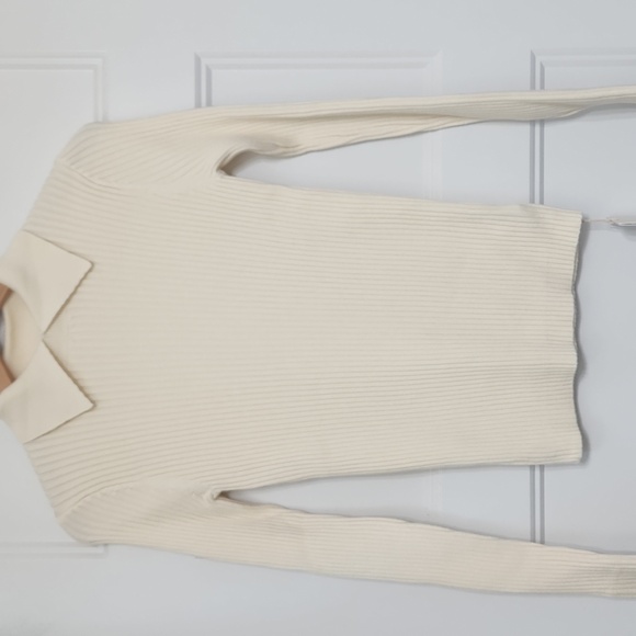 14- NWT Commense Vanilla Polo Long Sleeve Knit Top Small - Picture 6 of 10